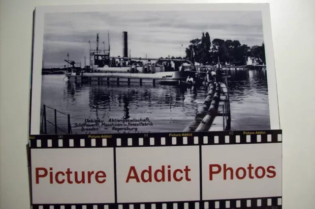 Foto Binnenschiff , Dampf-Saugbagger, Schiffswerft Übigau Dresden & Regensburg