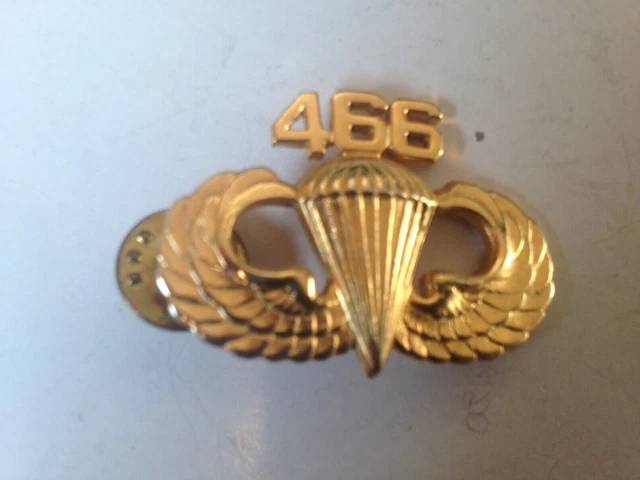 INSIGNE MILITAIRE USA Brevet Parachutiste 466 Dore Airborne Jump Wings ...