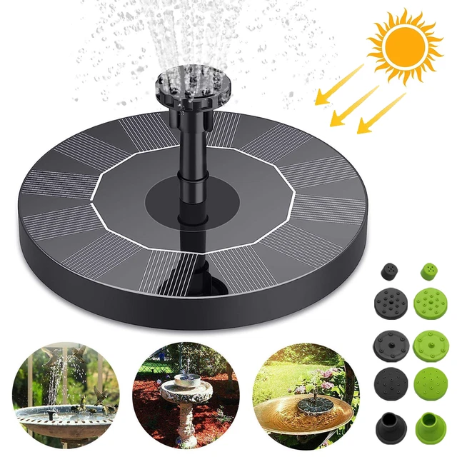 SOLAR FOUNTAIN FLOATING Pump Water Feature Garden Pool Bird Bath Pond
