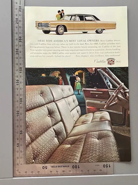 Cadillac Fleetwood Brougham MY ´66 Oldtimer Original 1965 Vintage Advert Werbung