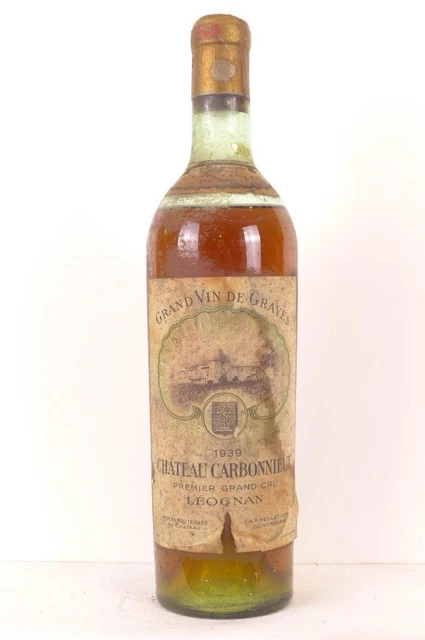pessac-léognan château carbonnieux grand cru classé blanc 1939 - bordeaux