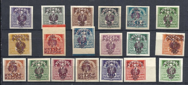Poland 1918 local ROZWADÓW issue II  OVPT all set MNH*/** signed