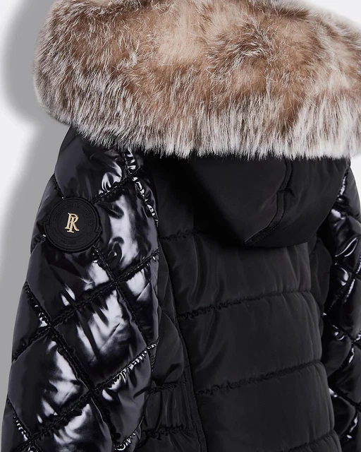 Cappotto imbottito River Island mini bambina manica lucida età 18-24 mesi 3