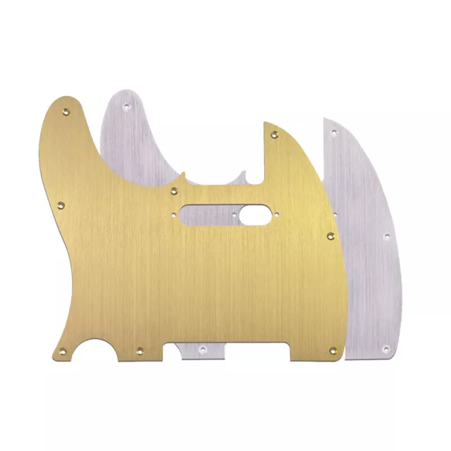 Left Handed Telecaster Pickguard Tele Brushed Aluminium Guitar Fits Fender USA