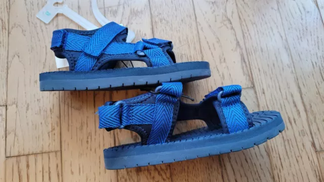 Toddler Boys' Size 9 Zion Blue Sandals Cat And Jack Strappy 3