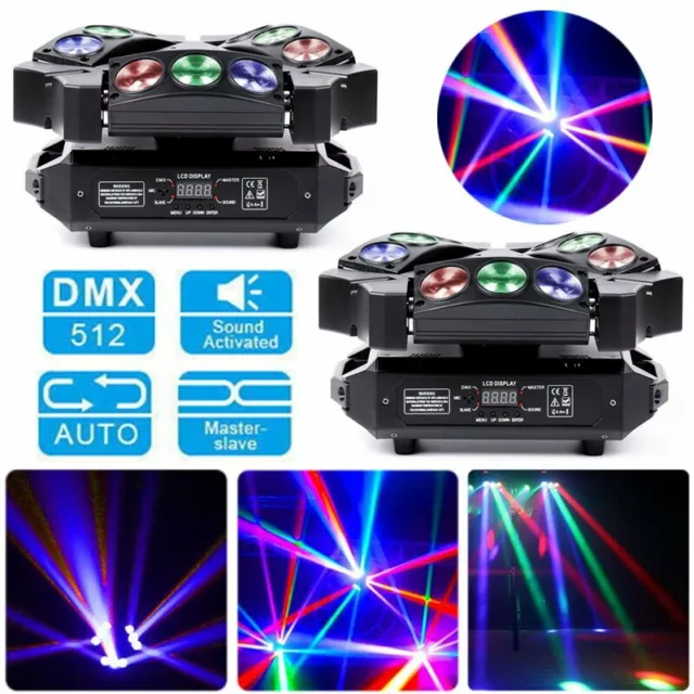 100W Moving Head Bühnenlicht Beam RGB 9 LED Spot DMX DJ Disco Bühnenbeleuchtung