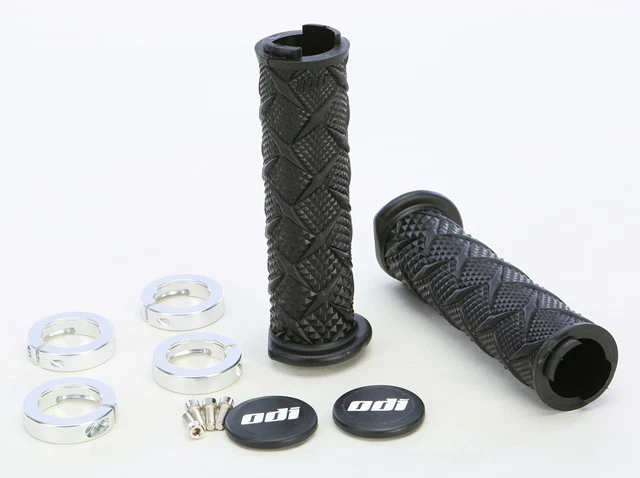 ODI J30XTB-S Atv X-Treme Lockon Grip Black/Silver Made in USA