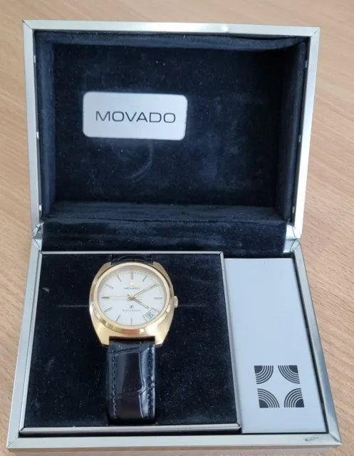 Vintage Zenith Movado 'Surf' Electronic Swiss 12 jewel Tuning Fork watch - boxed