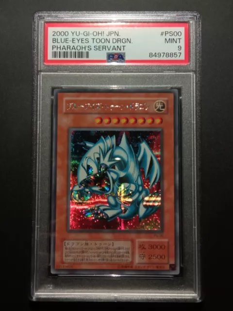 Yugioh PSA 9 Blue Eyes Toon Dragon PS-00 Secret Rare Pharaoh's Servant 2000