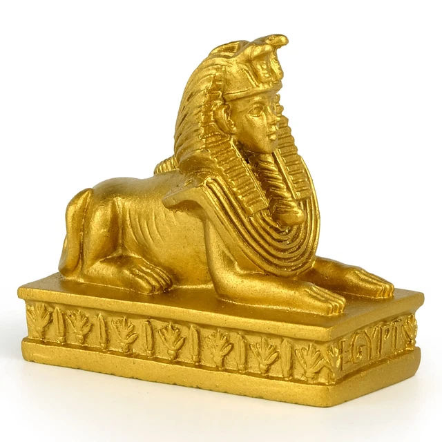 Egyptian Sphinx Collectible Figurine 2.4" H Egypt Souvenirs Mini Resin Figurine