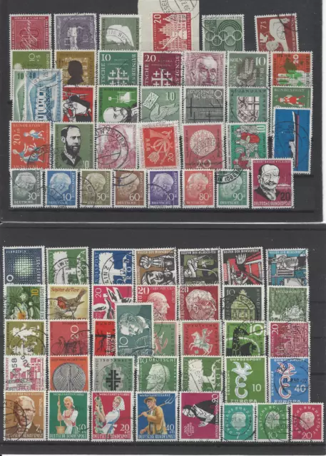 BRD gestempelt,  Sammlung der Jahrgänge 1956 - 1960, Rundstempel