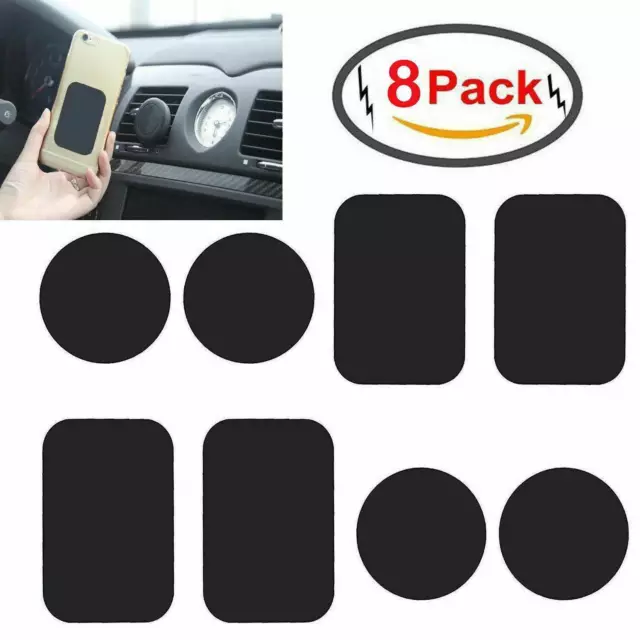 8x Metal Plates Adhesive Sticker Replace For Magnetic Car Mount Phone Holder 2