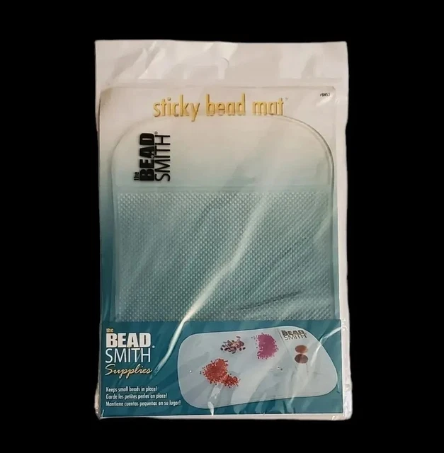 Alfombra de cuentas pegajosas The Beadsmith almohadilla antideslizante transparente 7,5"" x 5,5"" suministros #BMS3 nuevo