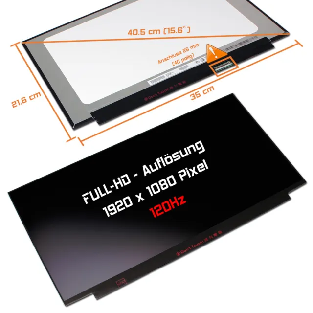 15,6" 1920x1080 Full HD LED Ersatz Display matt für Dell G15 5510 Serie 120Hz