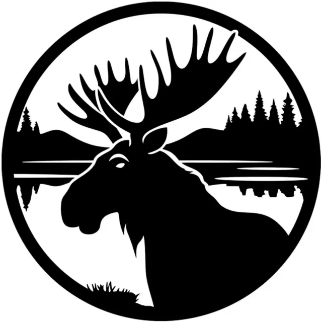 Moose Rendering Vinyl Decal Car Truck Window Laptop Tablet Notebook Mailbox