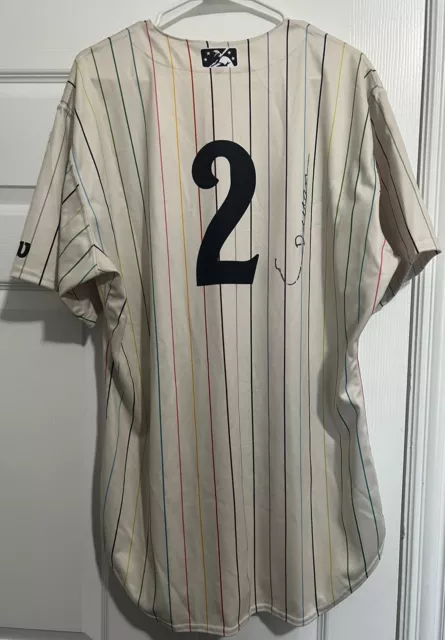 2022 JACK LEITER Frisco Roughriders #22 GAME USED & SIGNED Star Wars  Jersey