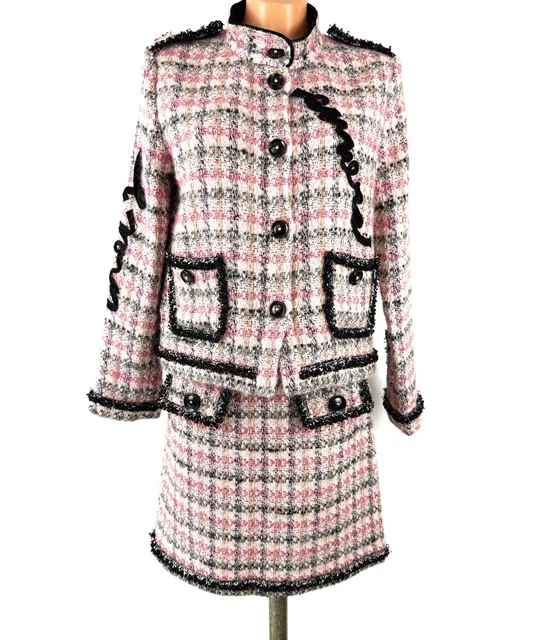 Tailleur Veste + Jupe Alain Manoukian – Taille 36 – Beige Coton – Vintage – Très Bon état