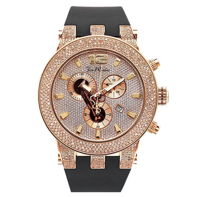 Joe Rodeo Diamond Men's Watch - BROADWAY rose gold 5 ctw