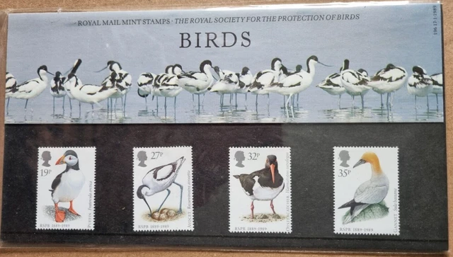GB Stamps QEII - Presentation Pack - 1989 RSPB Birds - Mint