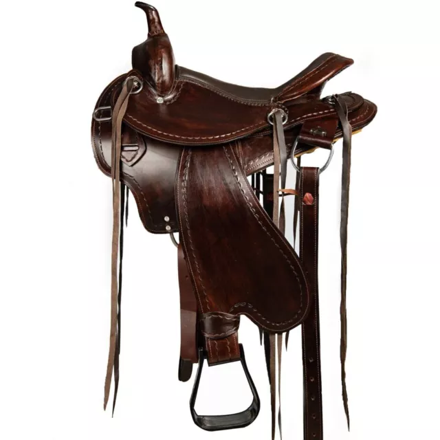 Western Tennessee Trail Gaited Horse Saddle WESTERN TRAIL Leather Size - 18