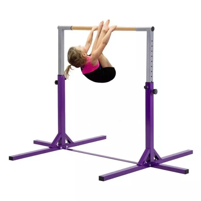 Gymnastic Bar Sporting Hardwood Training Equipment Horizontal High Bar Home Kids