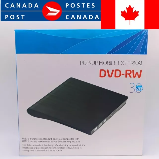 USB 3.0 External DVD Drive Enclosure SATA Case DVD-RW (No Optical Drive) NEW