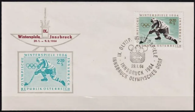 Eishockey. Olympische Winterspiele,Innsbruck.SoSt(1). 29.1.1964. Österreich 1964
