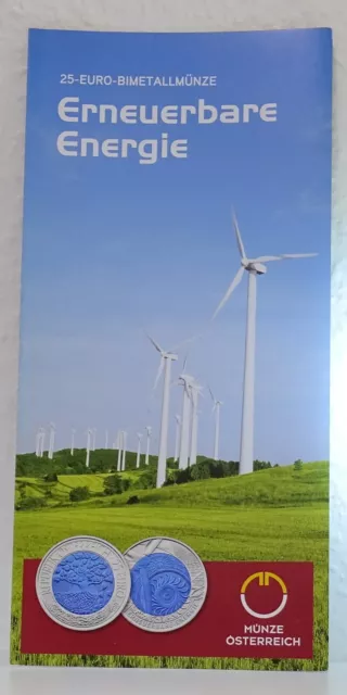 Folder / Flyer Zu 25 Euro Österreich 2010 Niob # Erneuerbare Energie #