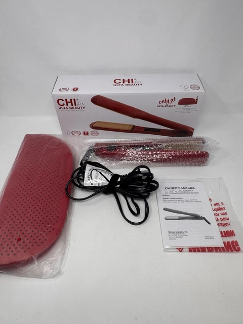 ULTRA CHI RED Tourmaline Ceramic Flat Iron Hair Straightener