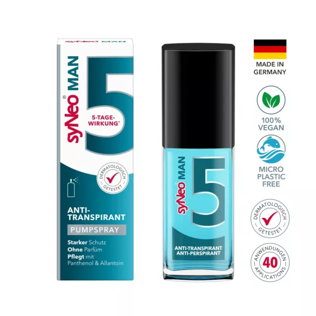 syNeo 5 MAN Antitranspirant Pumpspray für Herren bei starkem Schwitzen, 30ml