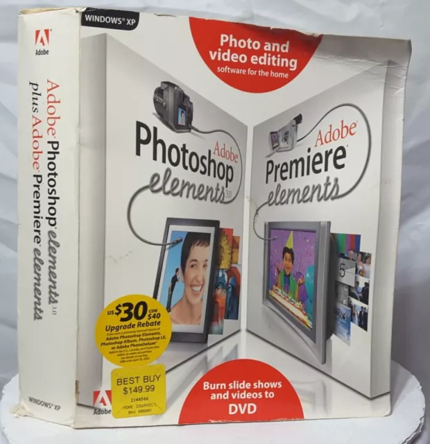 Adobe Photoshop Elements 3.0 PLUS Adobe Premiere Elements, for XP