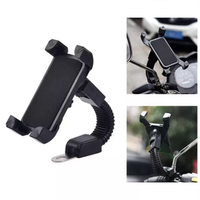 Motorrad-Rückspiegel, Handyhalter, Fahrradhalterung, Ständer (schwarz) Hot 3