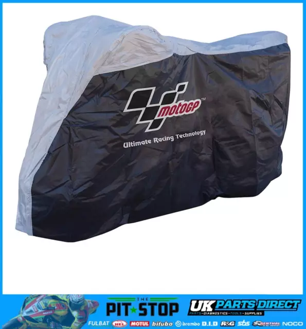 MotoGP Rain Cover - Black/Grey - LARGE - Fits 750-1000cc - MGPRCV02