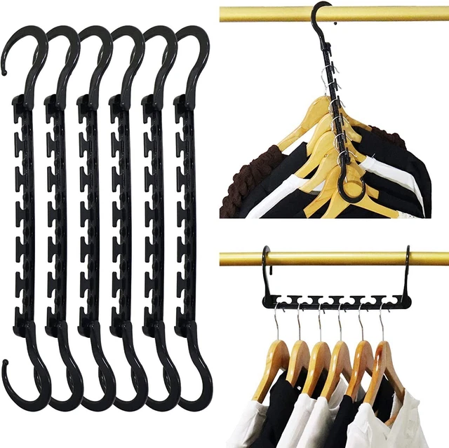 Set 8 pz Organizer Abiti Grucce Salva Spazio Apendini Armadio per Stampelle