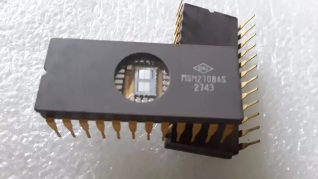 MSM2708AS OKI Japan  1K x 8  nMOS EPROM   D2708  gold IC Nos Rare collectible