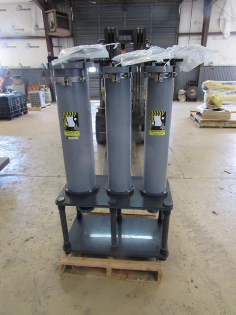 SERFILCO , 8" x 6" x 6" CPVC 3-FILTER TANKS & STAND, NEW! MAKE OFFER!