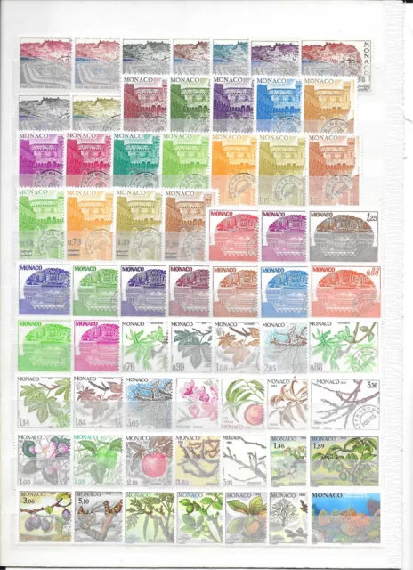 A saisir : MONACO lot de 63 timbres préoblitérés neufs ** différents