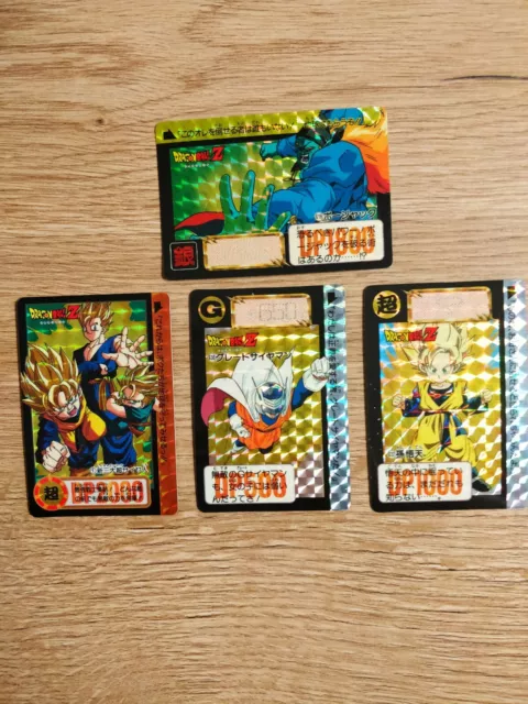 Carte Dragon Ball Z Carddass Hondan  Prism Dp Jap N 618, 1,  630, 632,Near Mint