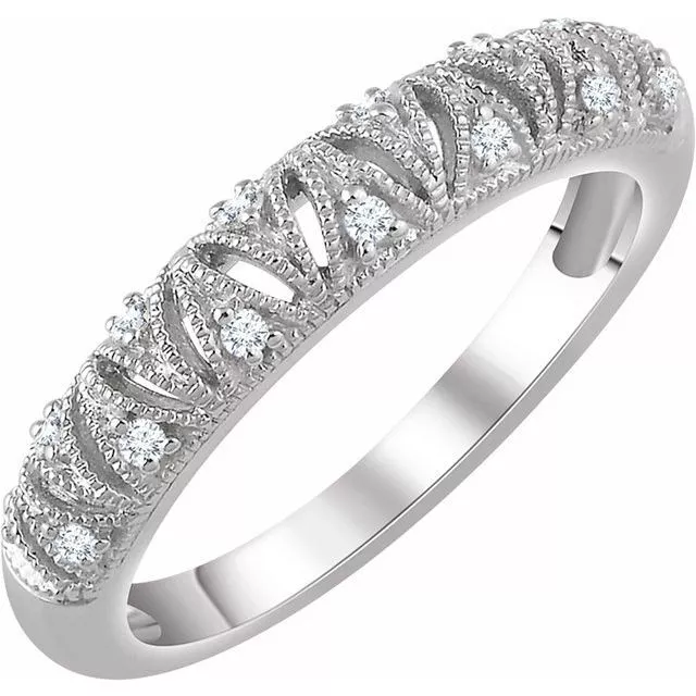 08 Karat Natürlicher Diamant Jubiläum Band IN Platin