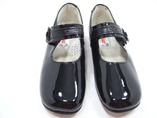 Girls Shoes Ballerina Black Patent Leather Casual Gulliver Dress Formal Size 29