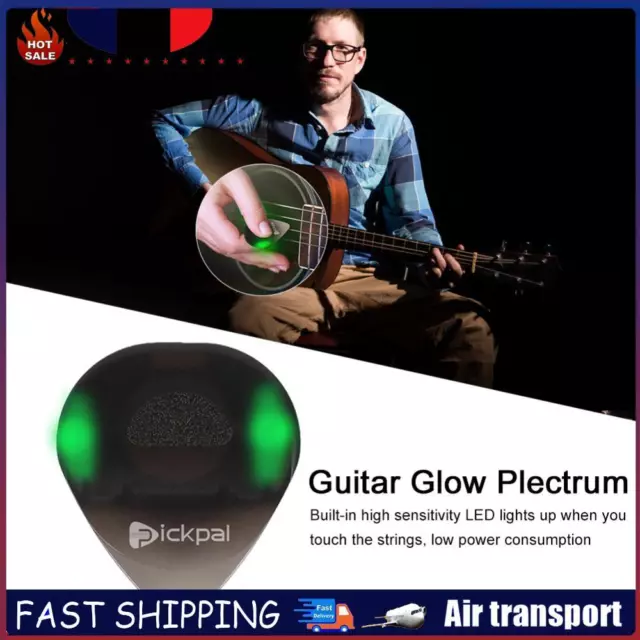 Portable Guitar Musical Instrument Luminous Plectrum for Guitar Acoustic (Green)