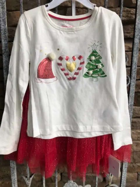 TOMMY BAHAMA KIDS Girls 2-Pc Christmas Outfit Shirt Skirt - Size 6 - NWT