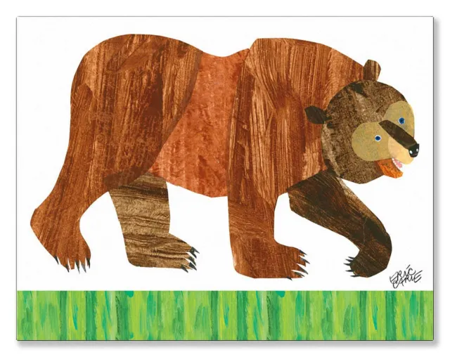 Oopsy daisy Eric Carle's Brown Bear Canvas Wall Art, 18x14