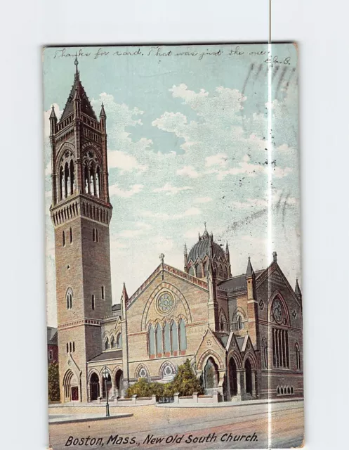 Postcard New Old South Church Boston Massachusetts USA