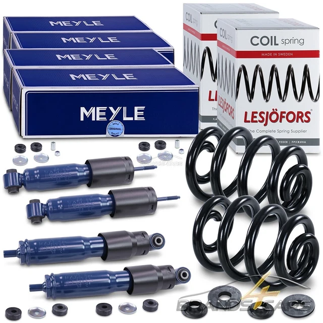 MEYLE 4 AMMORTIZZATORI GAS + 2x LESJÖFORS MOLLA POSTERIORE PER VW TRANSPORTER BUS T4