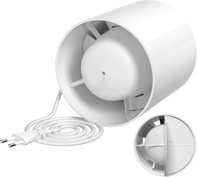 Inline Lüfter 12V - Kompakter Abluftventilator Für Schränke & Kleine Räume