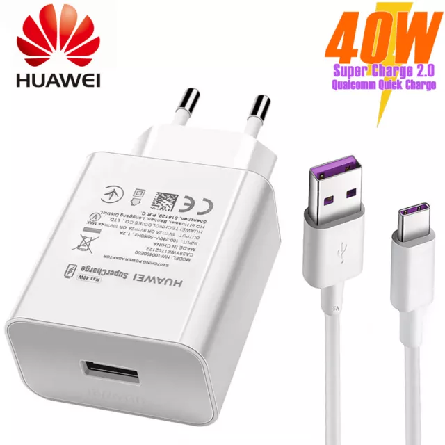 Original Huawei Super SchnellLadegerät Netzteil Fast Charger 40W 5A SuperCharge2