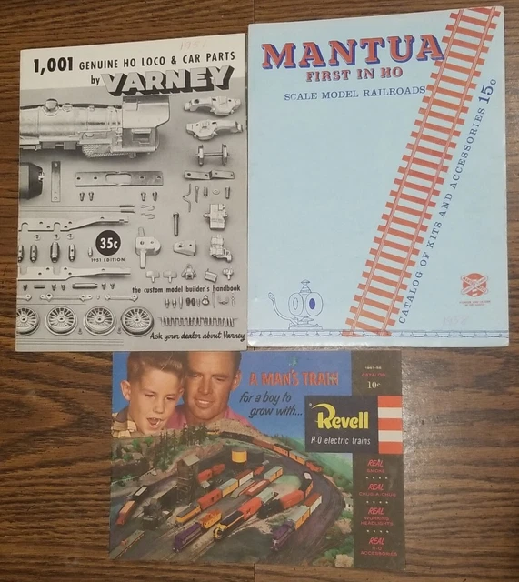 3 1950S HO Model Train Parts Kits Accessories Catalogs Mantua Varney