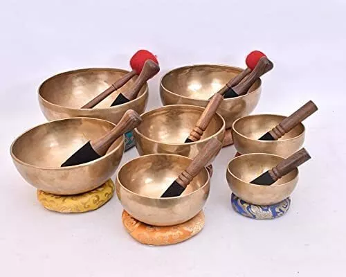 Chakra Healing Tibetan Singing Bowl Set of 7 Hand Hammered Tibetan Meditations 2