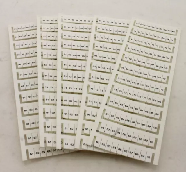 Allen Bradley 1492-M6X12H51-100 Markers (Box of 5)